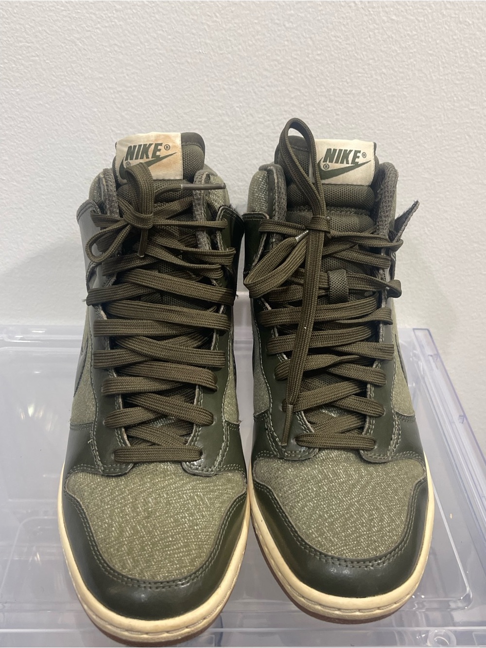 Nike Men’s Olive/Tan High-Top Sneakers